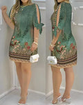 Vestidos Feminino Moda Casual Manga Curta Super Elegante