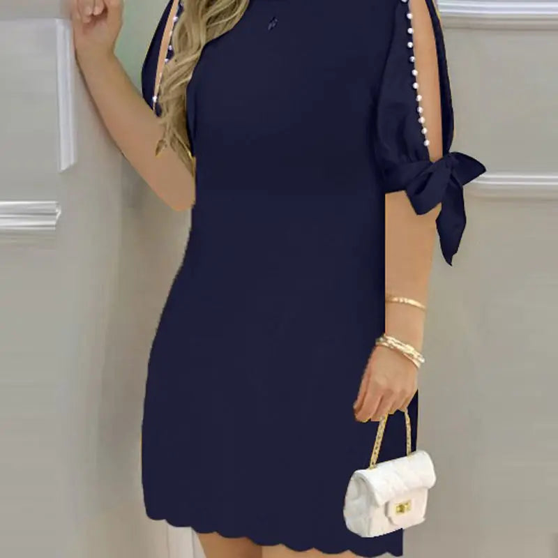 Vestidos Feminino Moda Casual Manga Curta Super Elegante