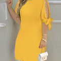 Vestidos Feminino Moda Casual Manga Curta Super Elegante