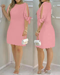 Vestidos Feminino Moda Casual Manga Curta Super Elegante